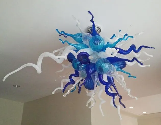 100 % 입 풍선 터키어 샹들리에 조명 CE UL 붕규산 무라노 유리 데일 치 훌리 (Dale Chihuly) 미술 장식 천장