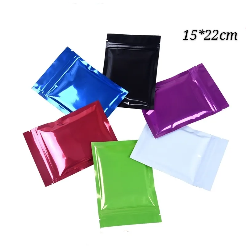 15*22cm mylar aluminum foil chocolate bar package bags dry food storage packing pouch phone accessories pack bags (5.90*8.66inch)100Pcs