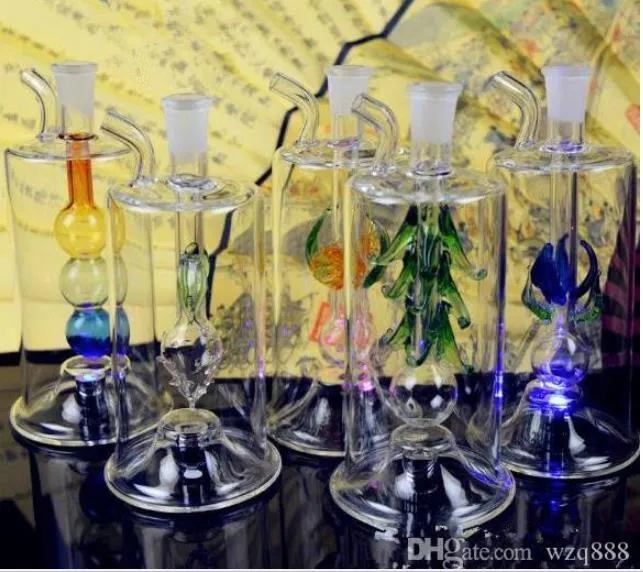Une variété de fleurs avec des bouteilles en verre d'eau légère Bangs en verre en gros Brûleur à mazout Conduites d'eau en verre Plates-formes pétrolières sans fumer