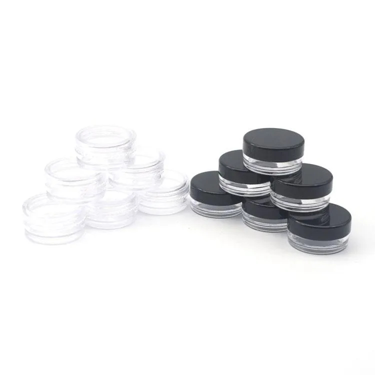 3 ml wissen basis lege plastic container potten pot 3 gram maat voor cosmetische crème oogschaduw nagels poeder sieraden