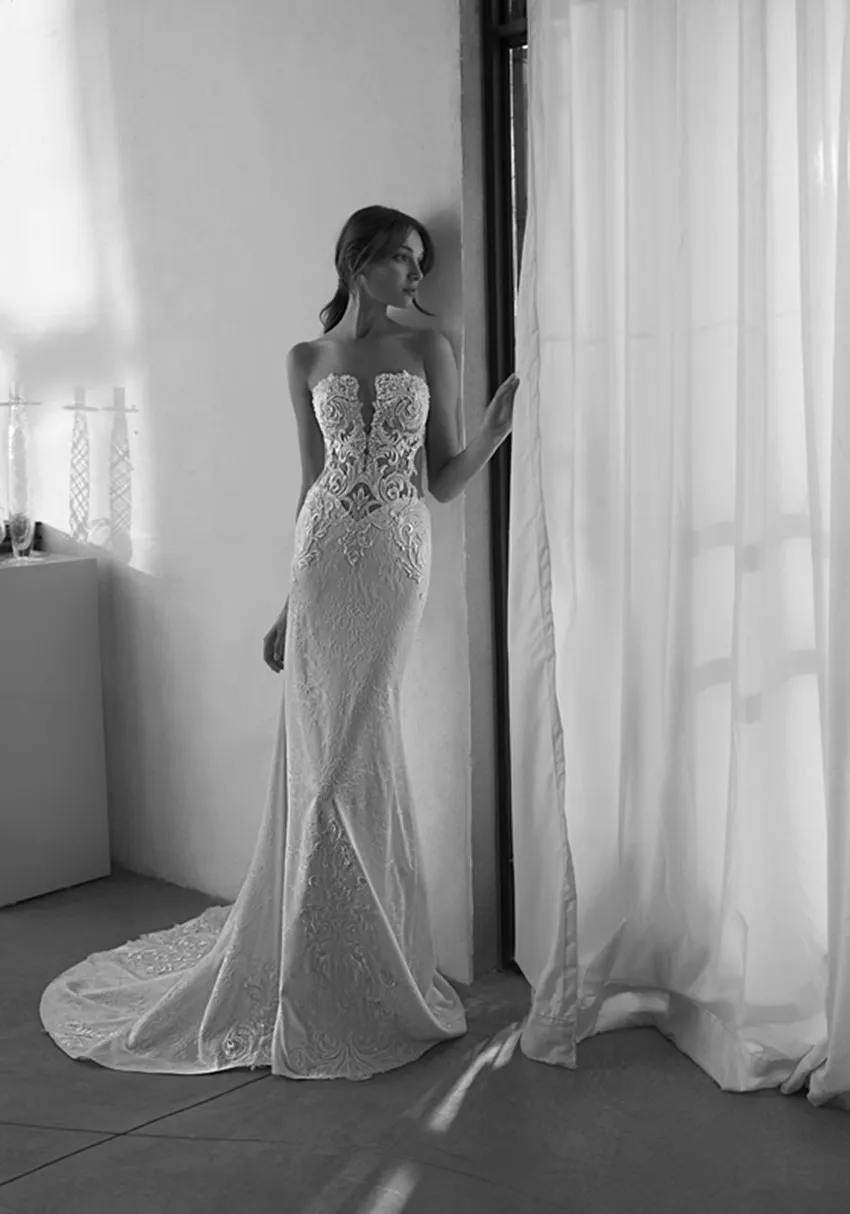 Appliques In Pizzo Della Sirena Di Riki Dalal Abiti Da Sposa In Raso Country Beach 2024 Da 154 79 DHgate