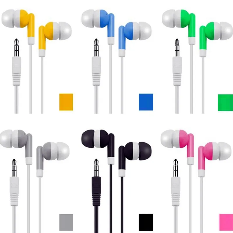 Universal 3.5MM Jack Disposable Earphones Earbuds for samsung huawei smart phone mp3