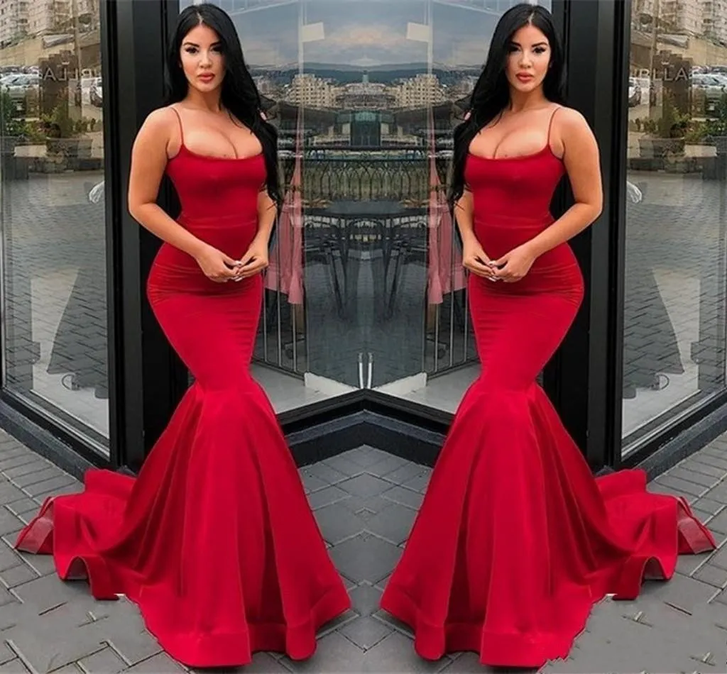 2019 Najnowszy Design Formalne Suknie Wieczorowe Party Wear Mermaid Prom Suknie 2018 Długie Czerwone Suknie Wieczorowe Specjalne okazje Suknie