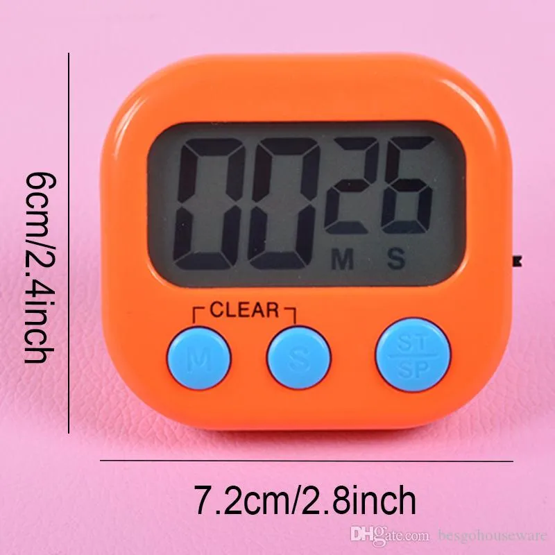 Minuteur De Cuisine Numérique – Grand écran LED, Compte à Rebours Jusqu’à 100h (aimant, Clip, Support Inclus)