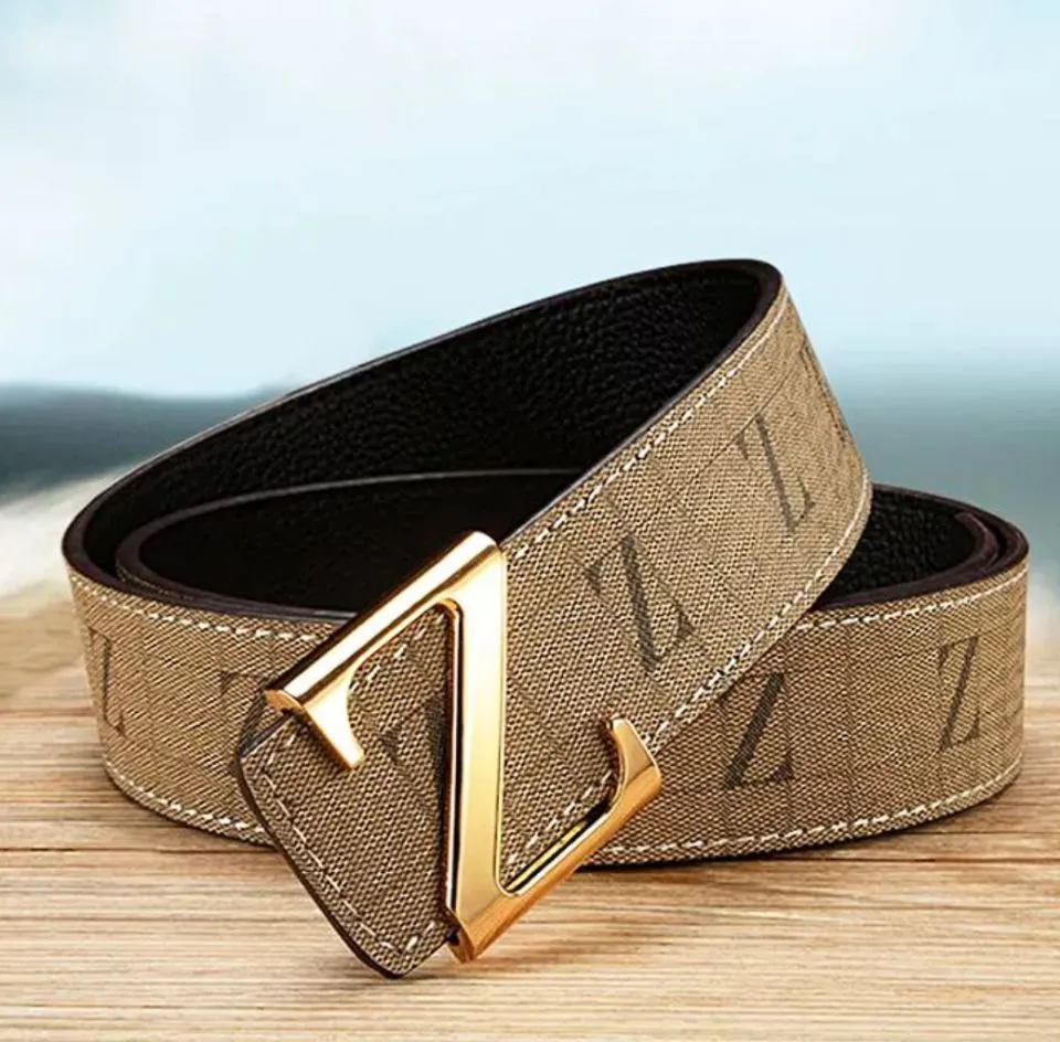 Z-genuino de correa de cuero liso Botón hombres de la manera recreativa del