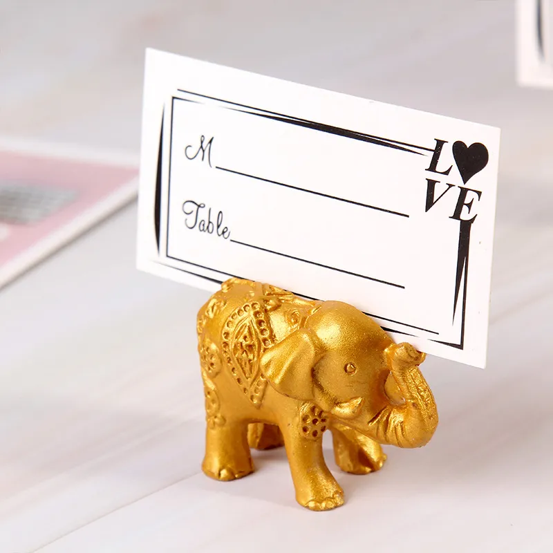 Porte-cartes en forme d'éléphant, Clips Photo, cadeau de mariage, d'anniversaire, de fête de mariage, de réception-cadeau pour bébé