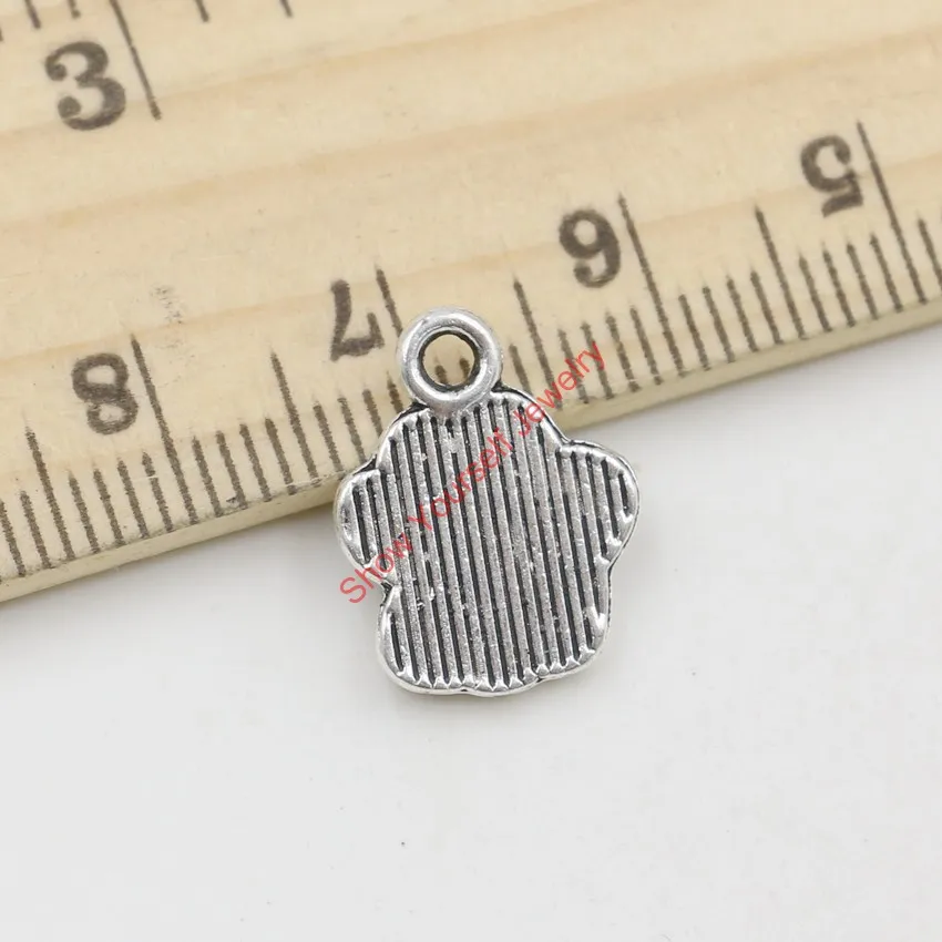 Wholesale- Hot Sale Antique Silver Bear Paw Charms Pendants for Jewelry Making DIY Handmade Craft 15x12mm C203 Jewelry making DIY