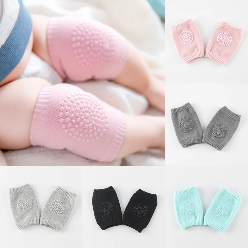 20 Pairs Mix Wholesale 0 1 Years Baby Knee Pad Kids Safety Crawling Cushion Protect Cap Cotton Non Slip Warm Thickening Socks Sheathed