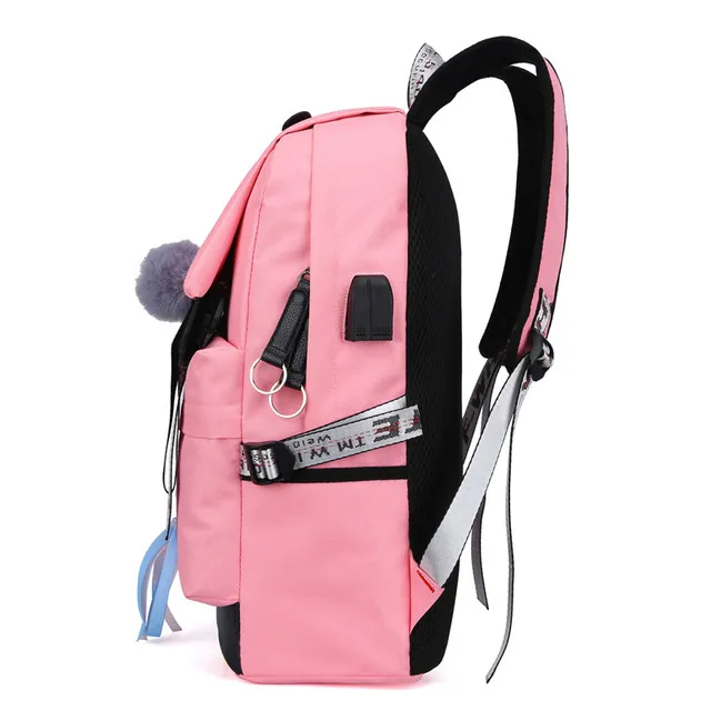 Mochila de escuela para adolescentes y niños, mochila con puerto de carga  USB.