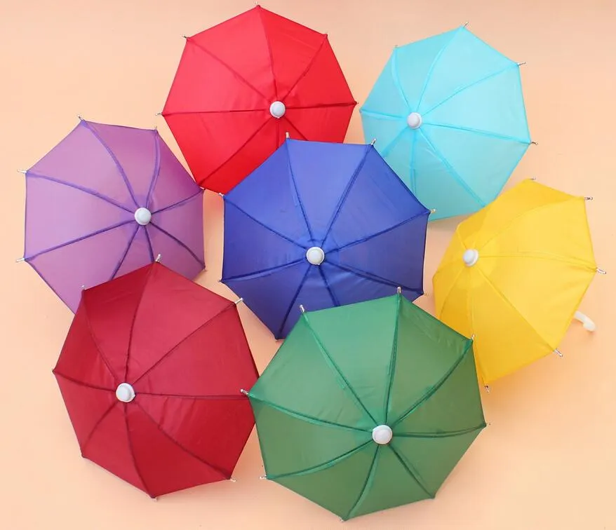 Mini Simulation Umbrella For Kids Toys Cartoon Many Color Umbrellas Decorative Photography Props Portable And Light 100pcs free ship