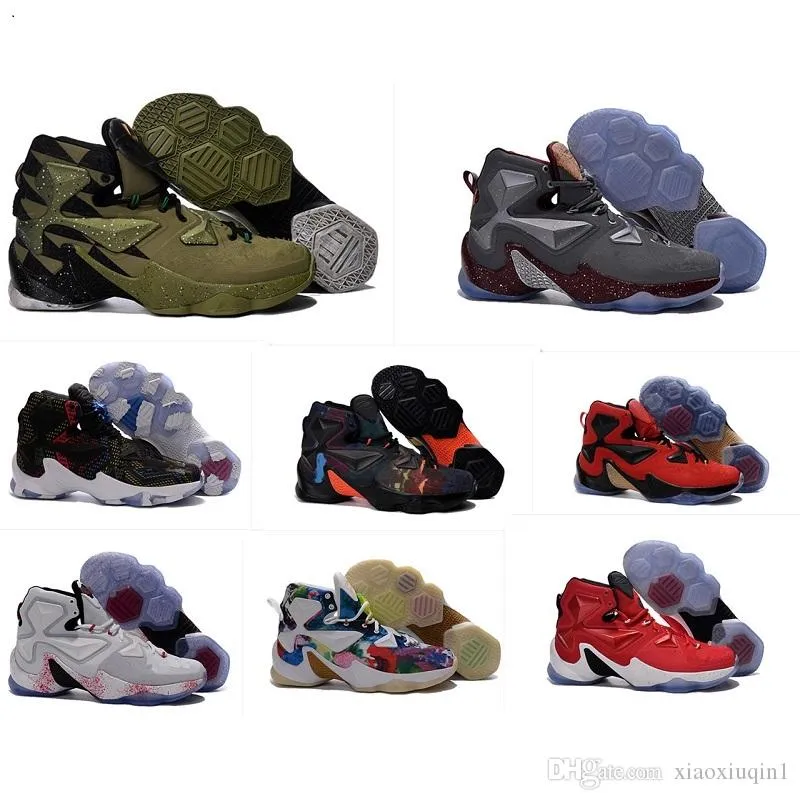 Quello che il Lebron 13 XIII scarpe da uomo di basket in vendita lebrons Natale colorato BHM Pasqua Blu Halloween Akronite DB scarpe da ginnastica Dimensione 7 12