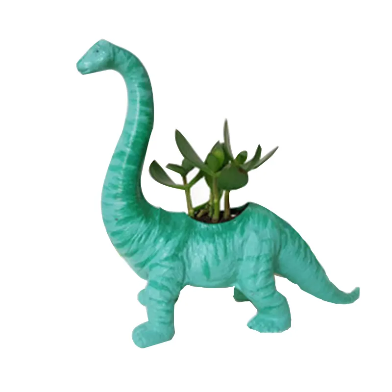 Planteur animal dinosaure coloré plastique de fleur plastique pour cactus succulent bononsaï plante pot fleur de bonsaï pots contenant du jardin décoration