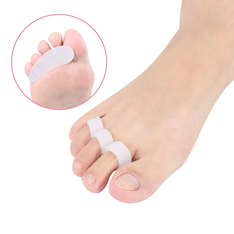 Piede in silicone Dita dei piedi Separatore Borsite Sollievo dal dolore Valgo Plantari Allinea le dita dei piedi Corretta protezione sovrapposta Cura dei piedi