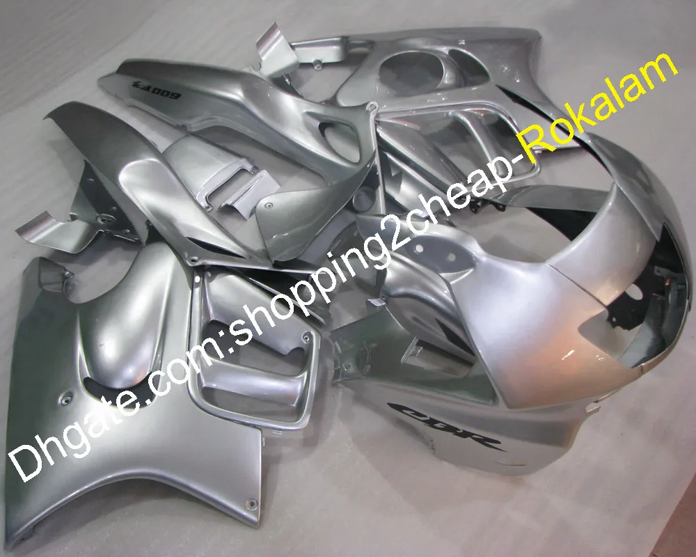 Moto Fairing Aftermarket Kit For Honda CBR600 F3 600F 3 97 98 CBR 600 F3 1997 1998 Full Silver Motorcycle Fairings (Injection molding)