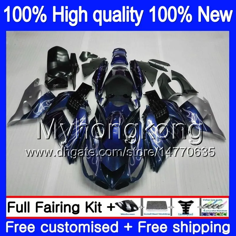 Injection Pour KAWASAKI ZX-14R ZZR1400 ZX 14R ZZR-1400 Bleu Vente 25MY.116 ZX14R 12 13 14 15 16 17 2012 2013 2014 2015 2016 2017 Carénage OEM