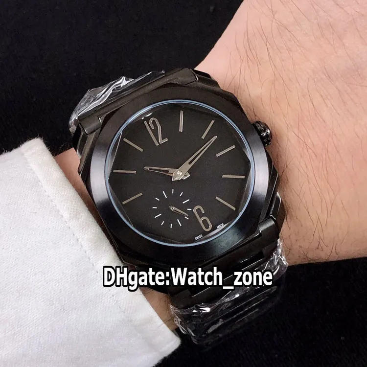 Роскошный новый октябристов сайту Finissimo 102028 черный циферблат Miyota с автоподзаводом 102711 мужские часы PVD черный Стальной браслет Мужские спортивные часы Watch_zone
