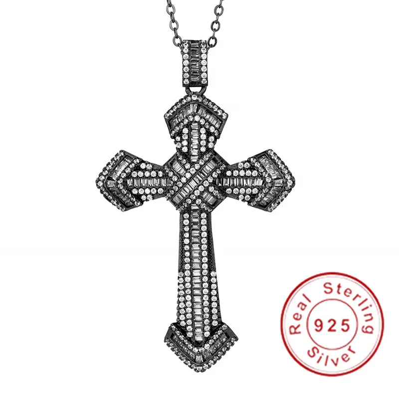 Collana croce in argento sterling, collana cuore croce, ciondolo incrociato unico, croce cattolica, collana cristiana, collana incrociata ragazze, NE8236 - Italia