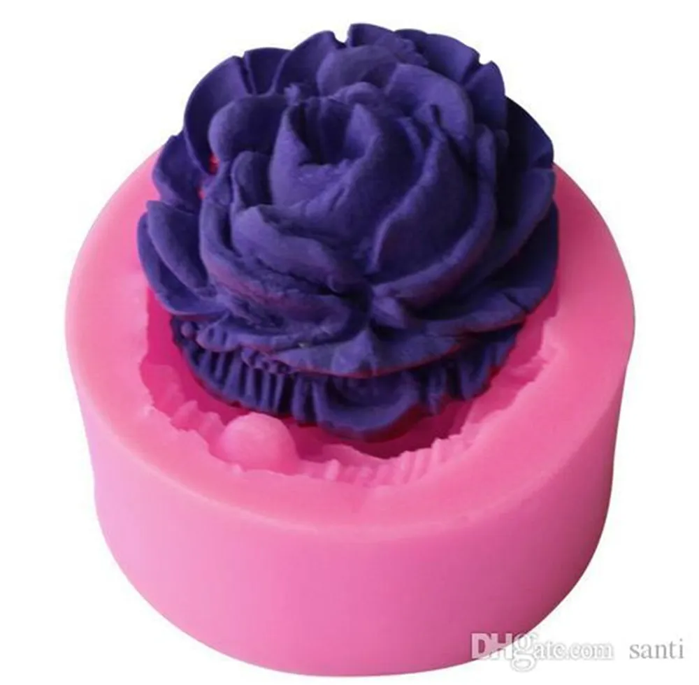 Dining 3D Rose Chocolate Mold Fondant Cake Decorating Tools Silicone Soap Mold Silicone Cake Mold XB1