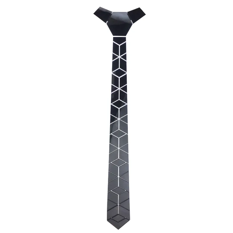 Cravate à la mode à la main Noeud papillon Acrylique Plexiglass Hexagon Tie 9 Colors320g