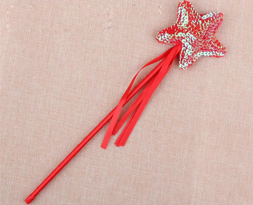 Halloween Children039s Day Sequins Magic Wand Pentagram Party Masquerade Handcuffs Angel Stick Magic Wand Star Fairy Stick 7587531