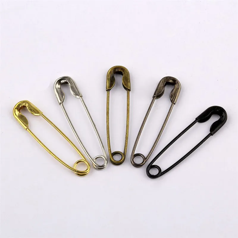 Brand PinMate Type Garment Safety Pins Specs /Box, 19mm, Golden/Black/Silver/Gunmetal/Bronze