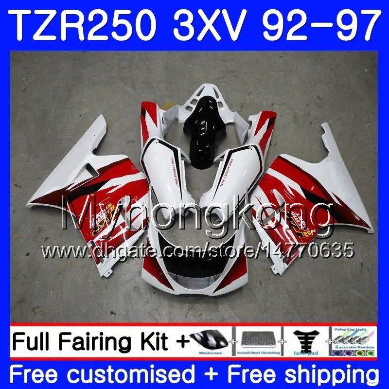 Kit för Yamaha TZR 250 3XV YPVS TZR-250 92 93 94 95 96 97 245HM.0 TZR250RR RS TZR250 1992 1993 1994 1995 1996 1997 Fairing Factory Red White