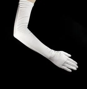 Gants de mode longs 54 cm pour dames, mitaines en satin extensibles, gants de fête de mariage, d'opéra de mariée, différentes couleurs au choix, cadeau d'Halloween