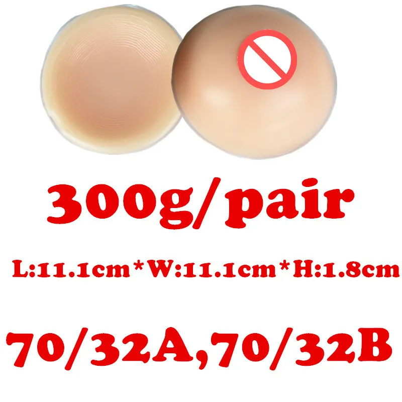 1200g/36D Delicate Silicone Breast Forms + Wear Bra For