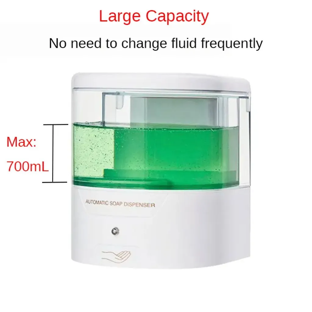 700ml Automatic Soap Dispenser IR Sensor Dispenser Touchless Hand Free Wall