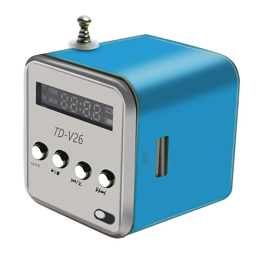 TD V26 Portable Bluetooth Mini Speaker With HiFi Stereo, FM Radio, TF ...