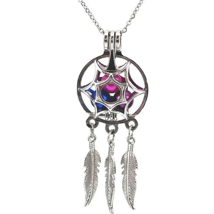 Großhandel - Perlenkäfig-Anhänger für DIY Oyster Wish Love Perlenketten-Anhänger Schmuck Medaillons Farbige Perlen Dreamcatcher-Halsketten