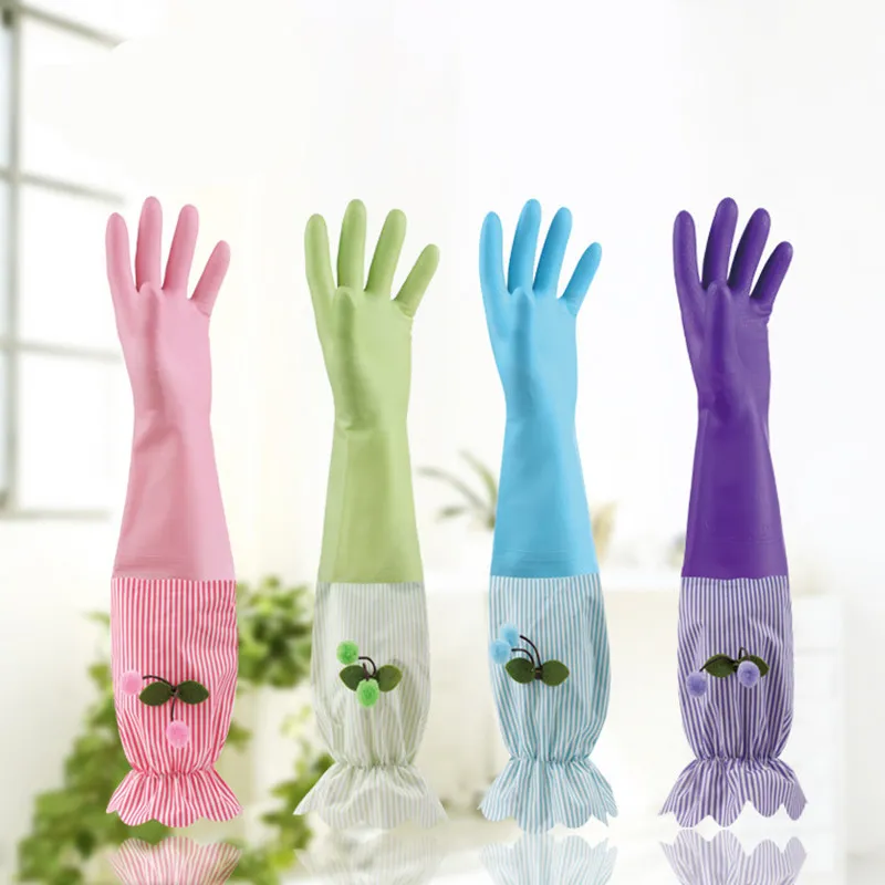 Decorative rubber kitchen shop gloves
