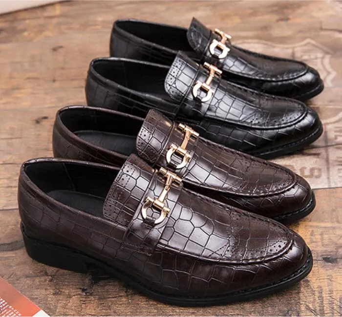 Hot Sale-large-size loafers designer fashion dress shoes handmade men's wedding shoes, designer business dress shoes W96