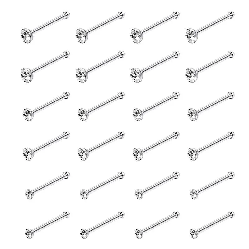 Stainless Steel Nose Studs Rings Piercing Pin Body Jewelry 15mm 2mm 25mm3614254