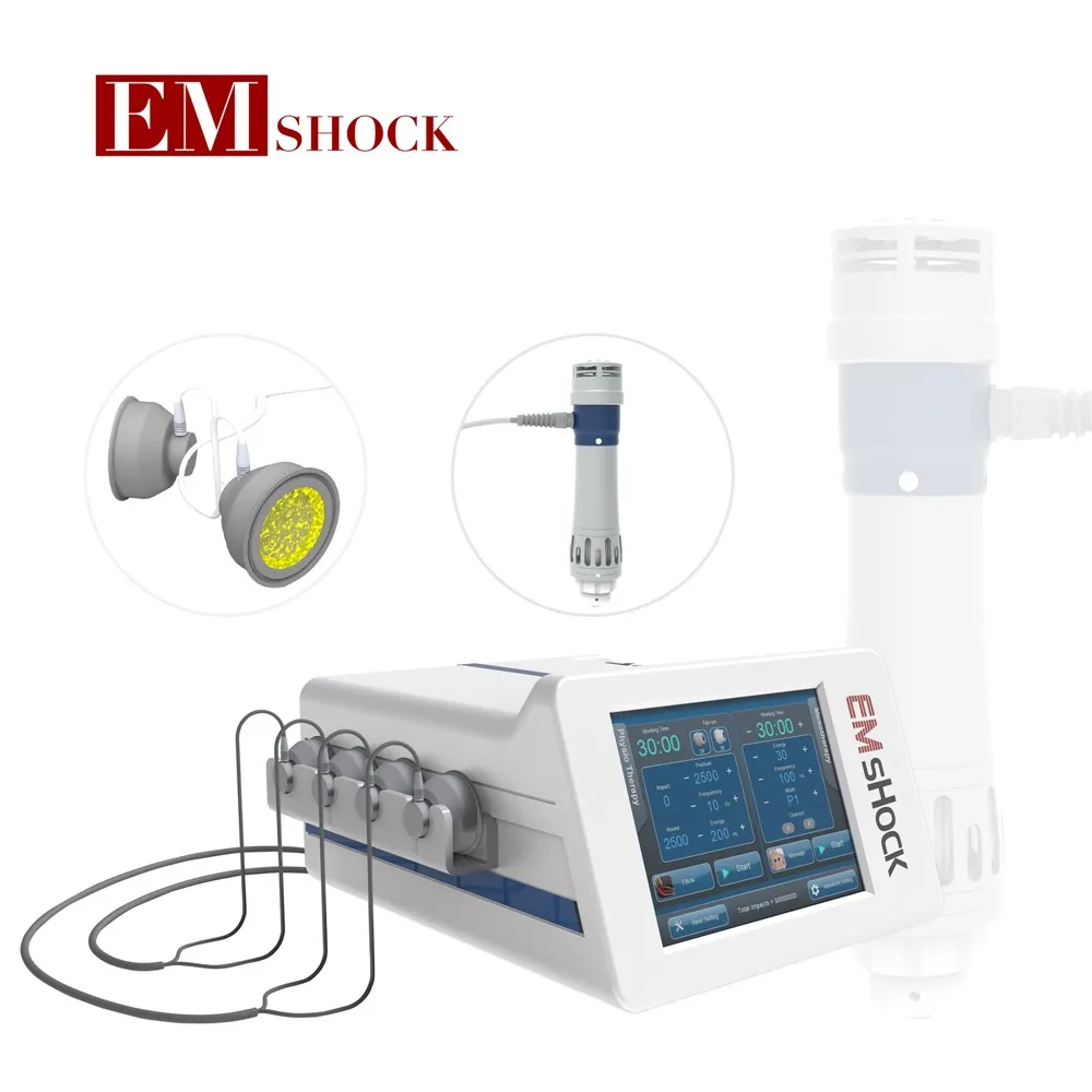 EM-chock Elektromagnetisk Shockwave Device Portable Shock Wave Therapy Machine för bättre fysioterapi med EMS och chockvåg