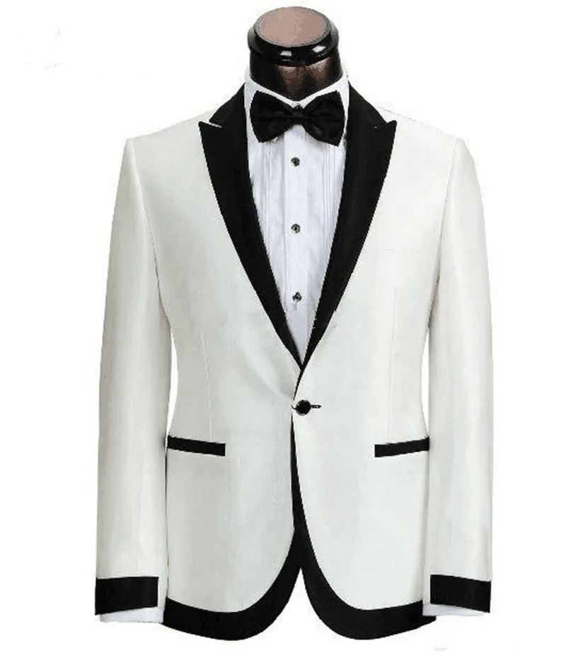 2019 nouveaux costumes sur mesure ivoire marié homme costumes de mariage bal formel marié costume deux pièces (veste + pantalon