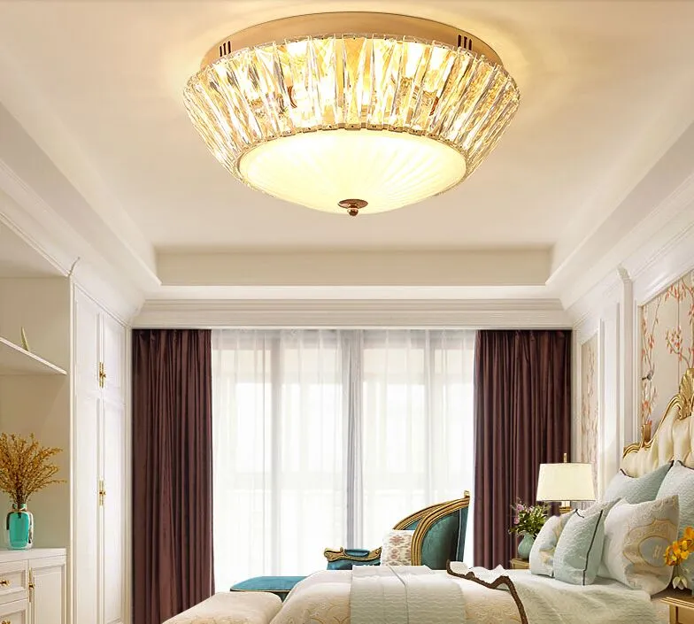 Neue Ankunft moderne Kristall Deckenleuchter Licht Gold Luxus Kristall Kronleuchter Beleuchtung Unterputz-LED-Deckenleuchte für Schlafzimmer MYY