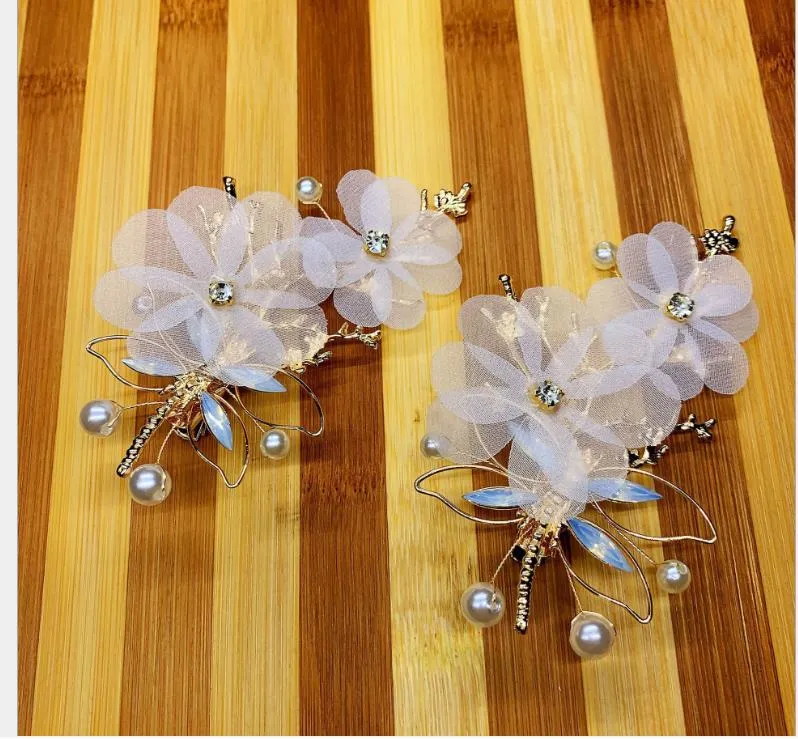 Perle Fiori Fermaglio Per Capelli Forcine Barrettes Donna - Foto 4