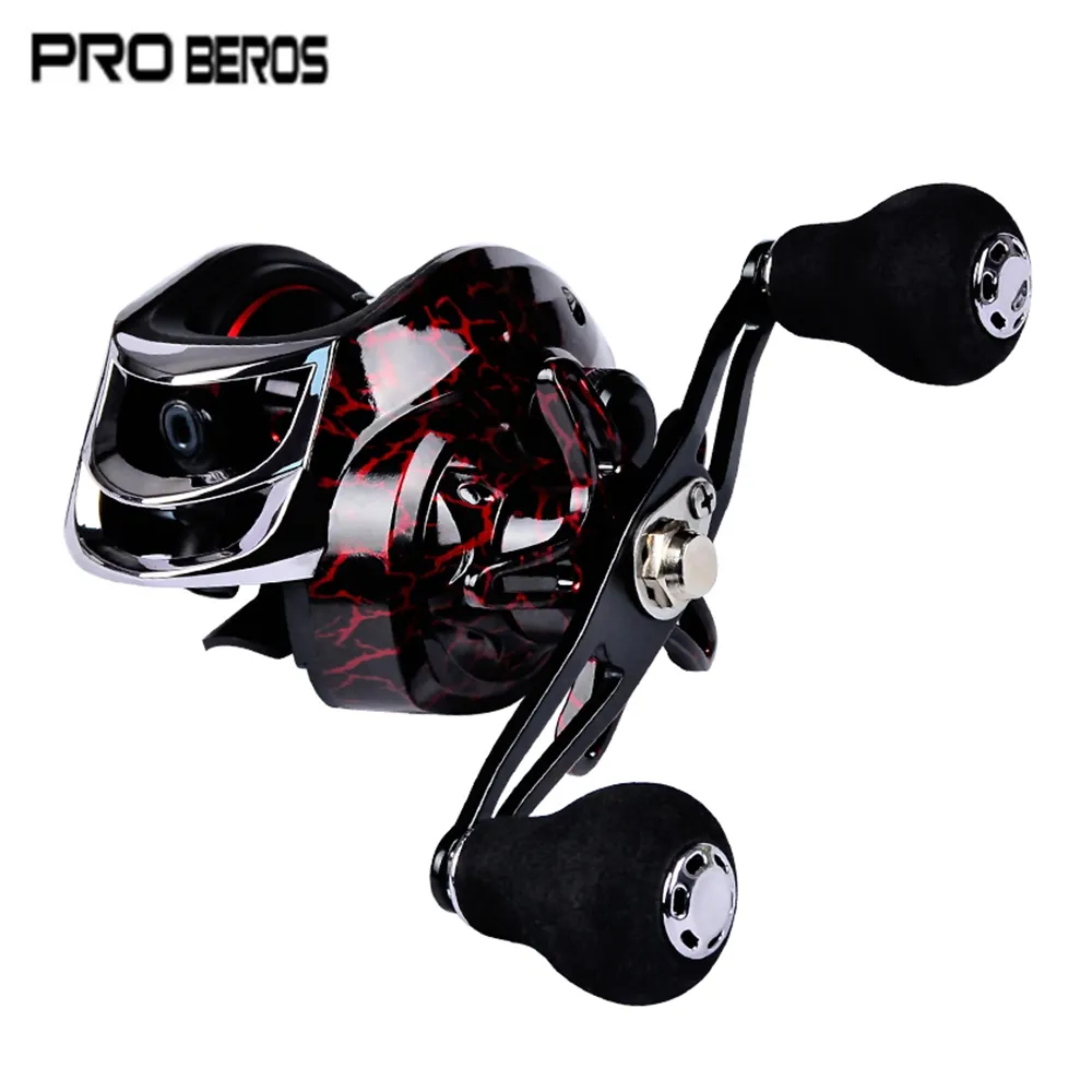 PRO BEROS DW121 Metal Fishing Reel Aluminum Alloy 18 + 1 Ball Bearings SpoolLight-weight body, easy to cast farther