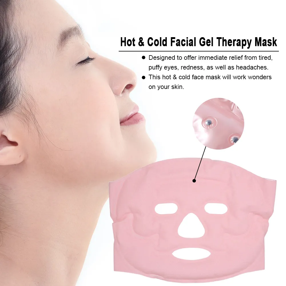 Hot Frio Face Gel Máscara Facial Terapia Microwavable Relieble Relieble Relevo Massagem Incondada Face Puffy Eyes Dores Dores Dores Dores Dores Dores