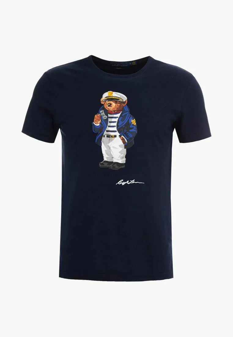 2024 Designer Polos Shirt Shirt Men Martini Bear Tshirt Ralp Polo Sorcée courte Ralp Laurens Tshirt Standard UK Shirts Hockey Captain Navy Navy Blue Harajuku Streetwear