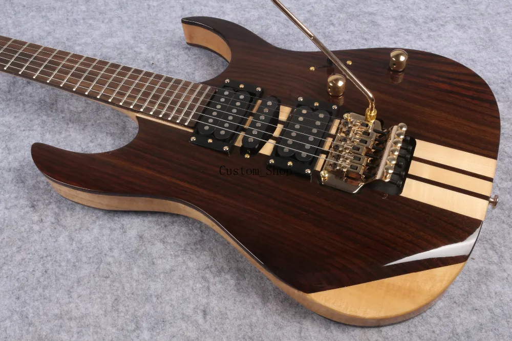 スルーネックギター、ソリッドメイプルギターボディ:RGPrestige 77