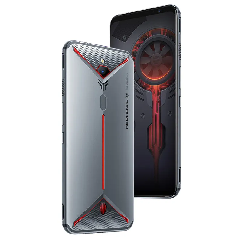 Jeu de téléphone portable d'origine Nubia Red Magic 3S 4G LTE 8 Go de RAM 128 Go de ROM Snapdragon 855 Plus Octa Core Android 6,65 "Plein écran 48MP 5000mAh ID d'empreinte digitale téléphone portable intelligent