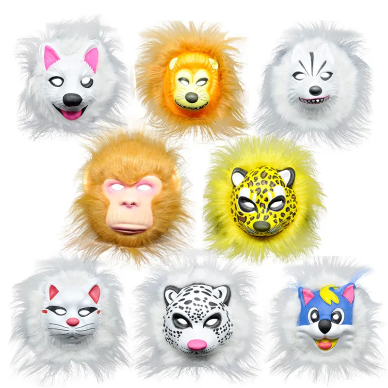 Children EVA Animal Mask Lion Leopard Halloween Mask Toy Kids Masquerade Party Animal Masks Children Halloween Gifts