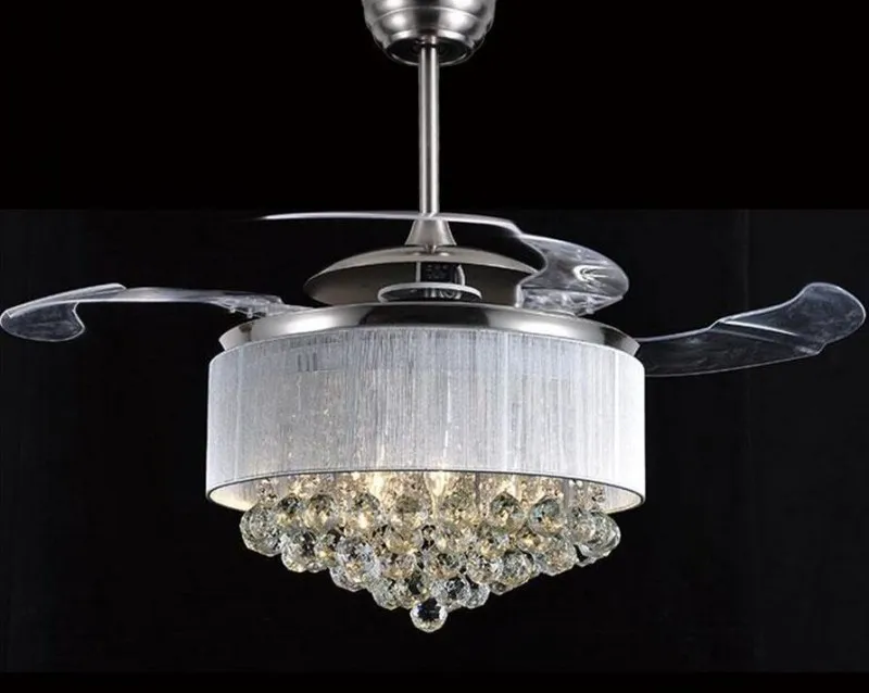 LEDの天井のファンの光AC 110V 220V目に見えないブレードの天井のファンモダンなファンランプリビングルームの寝室シャンデリアシーリングライトペンダントミニ