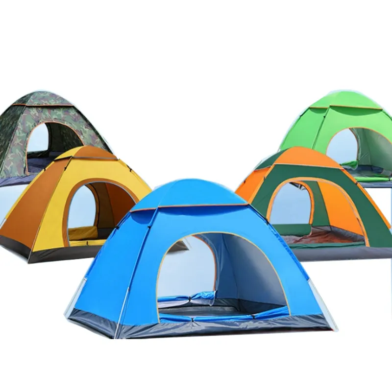 Tente de camping automatique 2 personnes tentes instantanée rapide Cabana abri solaire pliant ensembles de jardin pêche en plein air Camping outils 5 couleurs YYW2972