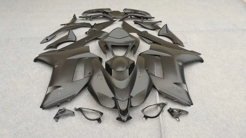 KAWASAKI Ninja için motosiklet Fairing kiti ZX6R 636 07 08 ZX 6R 2007 2008 ABS Mat siyah Marangozluk seti + Hediyeler KB25