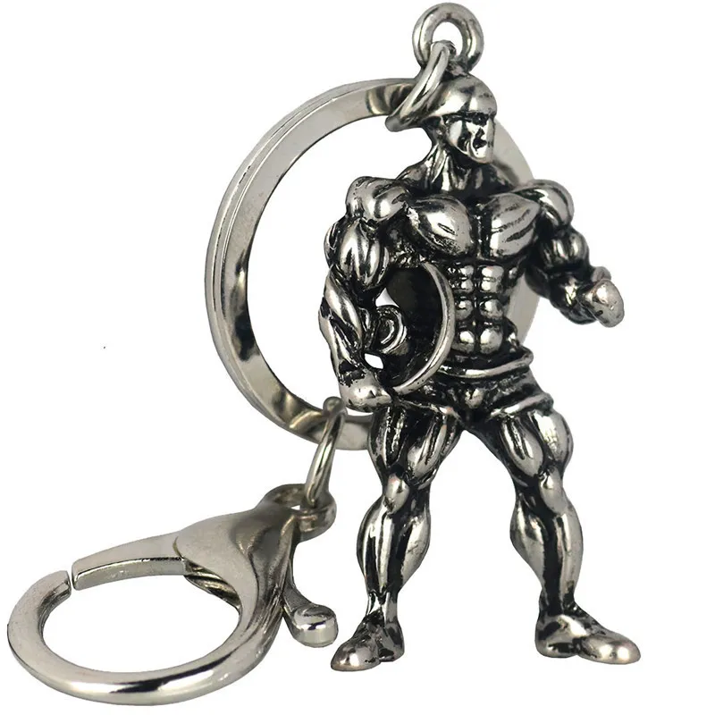 3D Solid Alloy Muscle Astronaut Keychain Fashionable And Creative