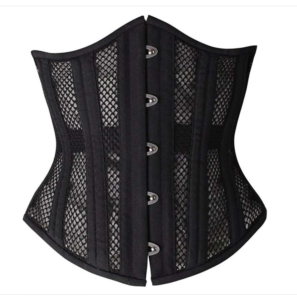 Wholesale Women 22 Steel Boned Breathable Mesh Body Shaper Underbust Waist Trainer Corsets and Bustiers Cincher Corset for women