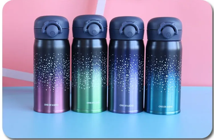 Flacon de bouteille d'eau pour enfants en acier inoxydable de 12 oz, tasse à café de voyage de 350ml, en stock, plusieurs couleurs